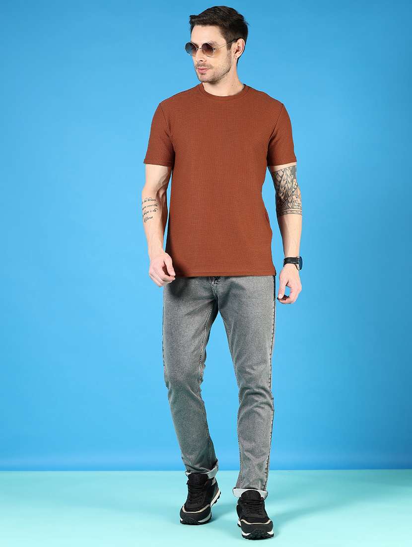men short sleeves plain t-shirt - 21765655 - Standard Image - 3