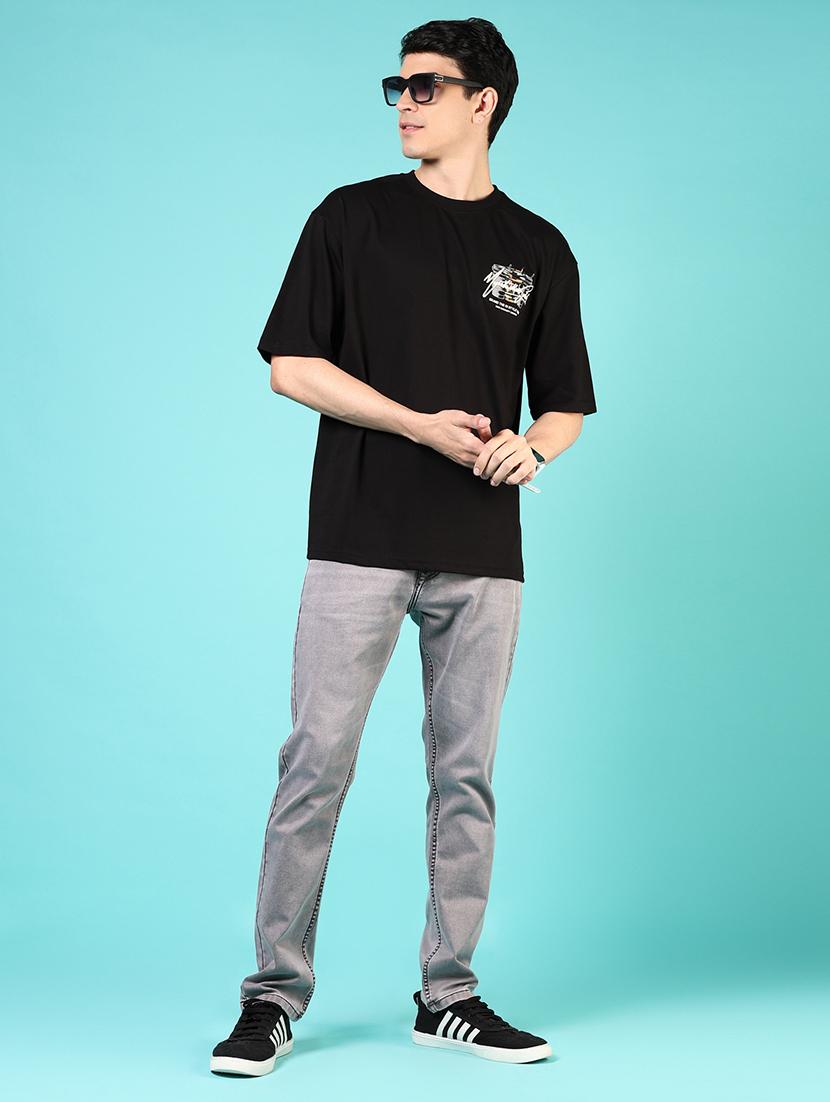 men short sleeves front & back print t-shirt - 21765659 - Standard Image - 3