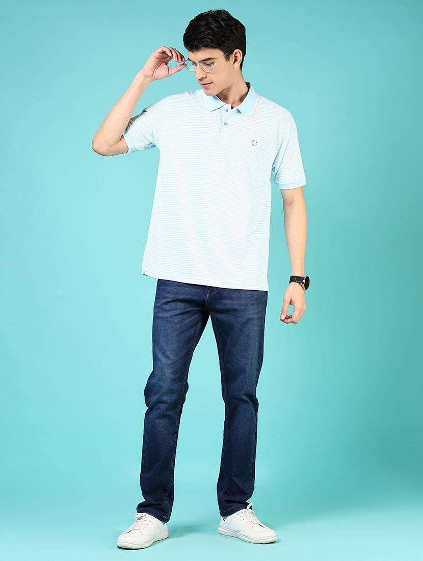 men striped short sleeve regular fit polo t-shirt - 21765662 -  Standard Image - 3