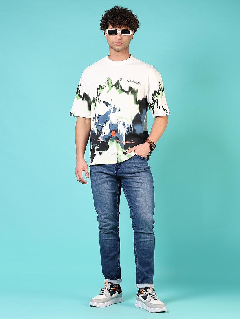 men round neck printed t-shirt - 21765669 - Standard Image - 3