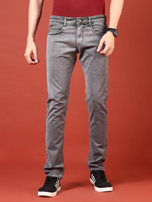 men solid mid rise slim fit jean - 21765765 - Standard Image - 0