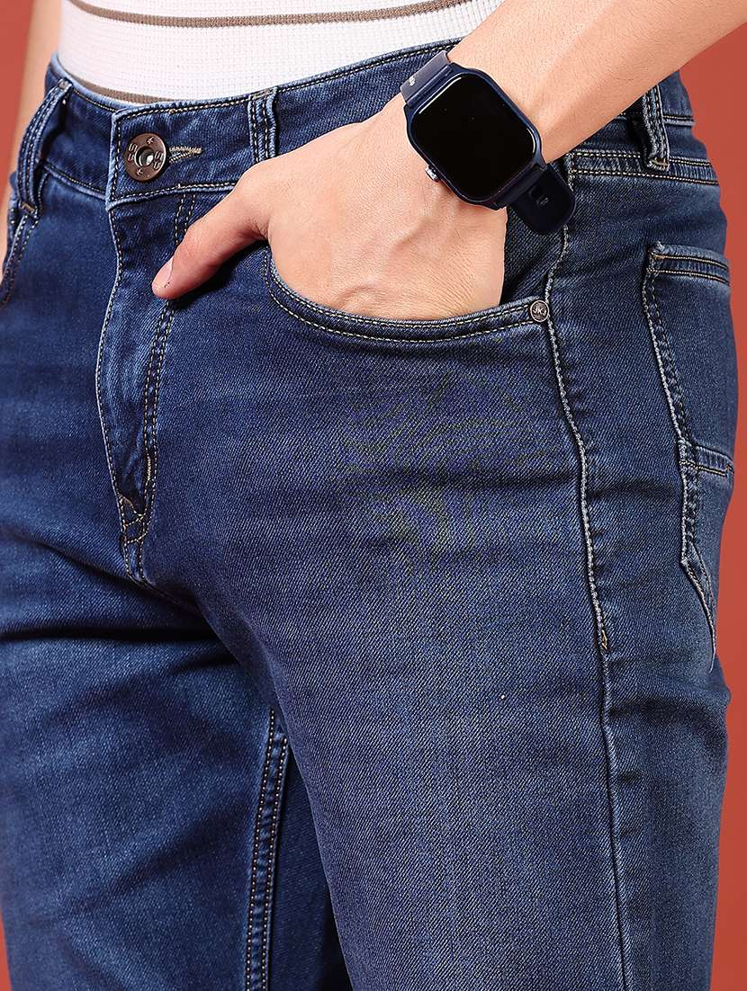 men solid mid rise slim fit jean - 21765798 -  Standard Image - 5