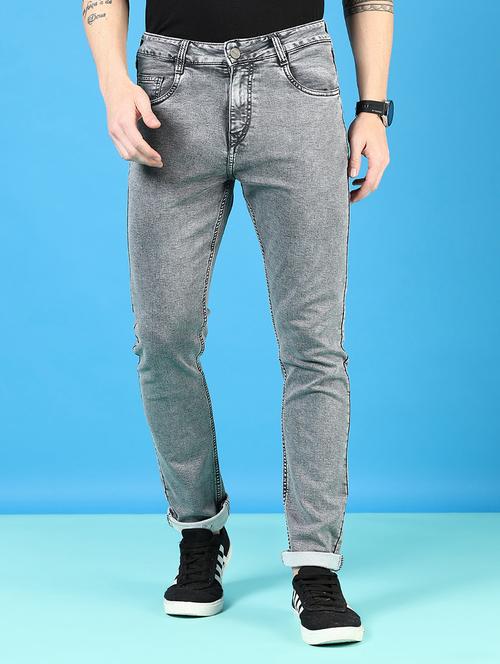 men solid mid rise slim fit jean - 21765848 - Standard Image - 0