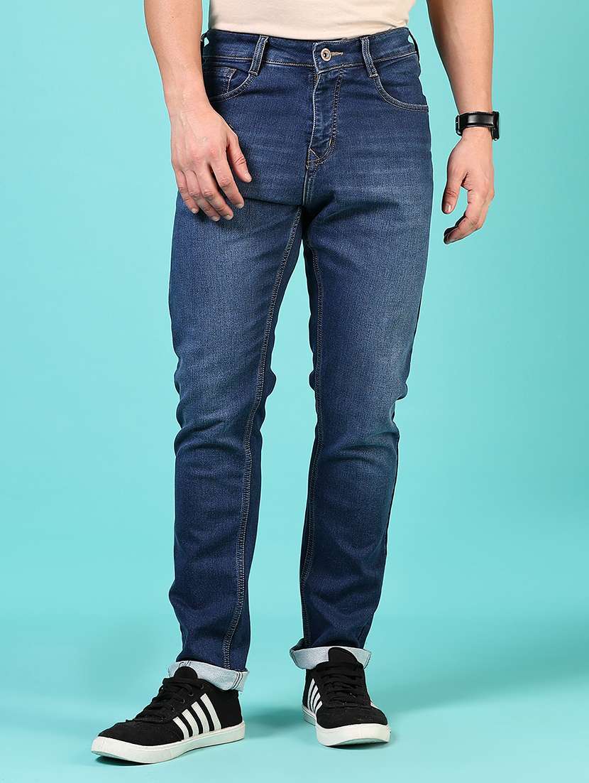 men solid mid rise slim fit jean - 21765861 -  Zoom Image - 0