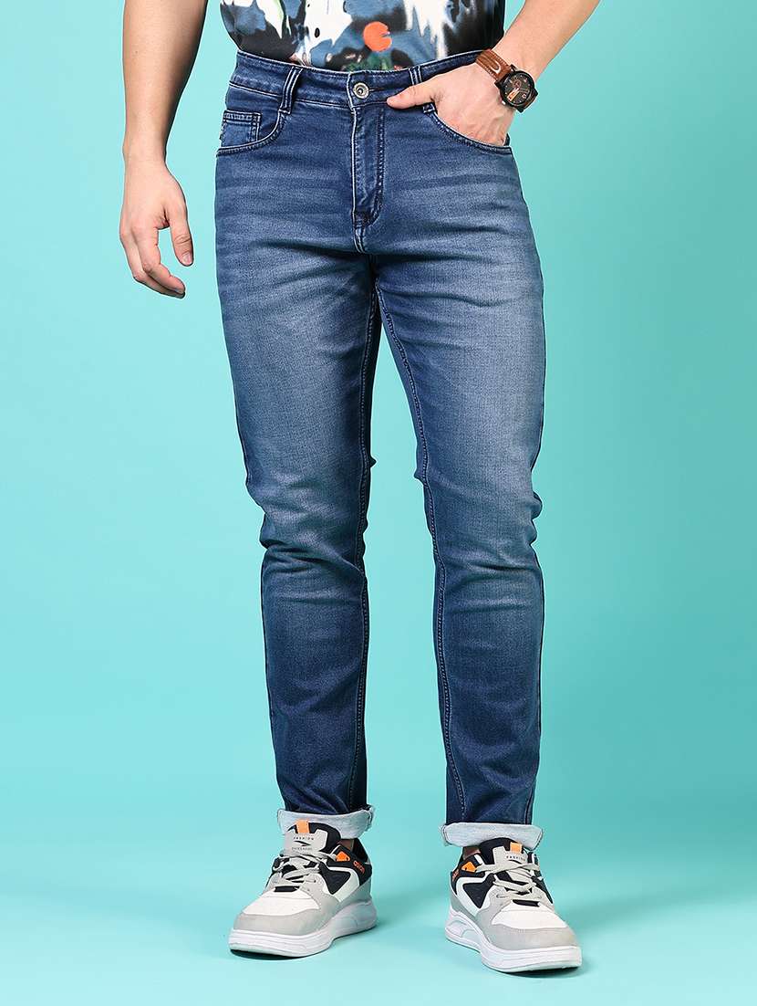 men solid mid rise slim fit jean - 21765869 -  Zoom Image - 0