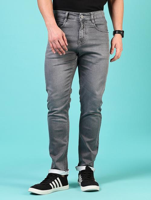 men solid mid rise slim fit jean - 21765871 - Standard Image - 0