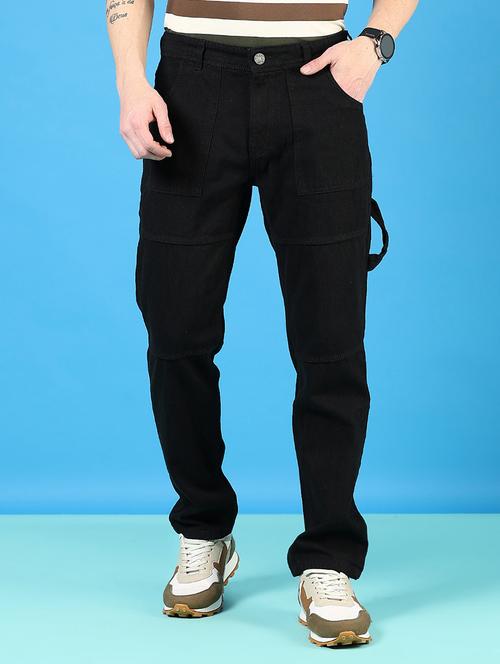 men solid mid rise relaxed fit jean - 21765880 - Standard Image - 0