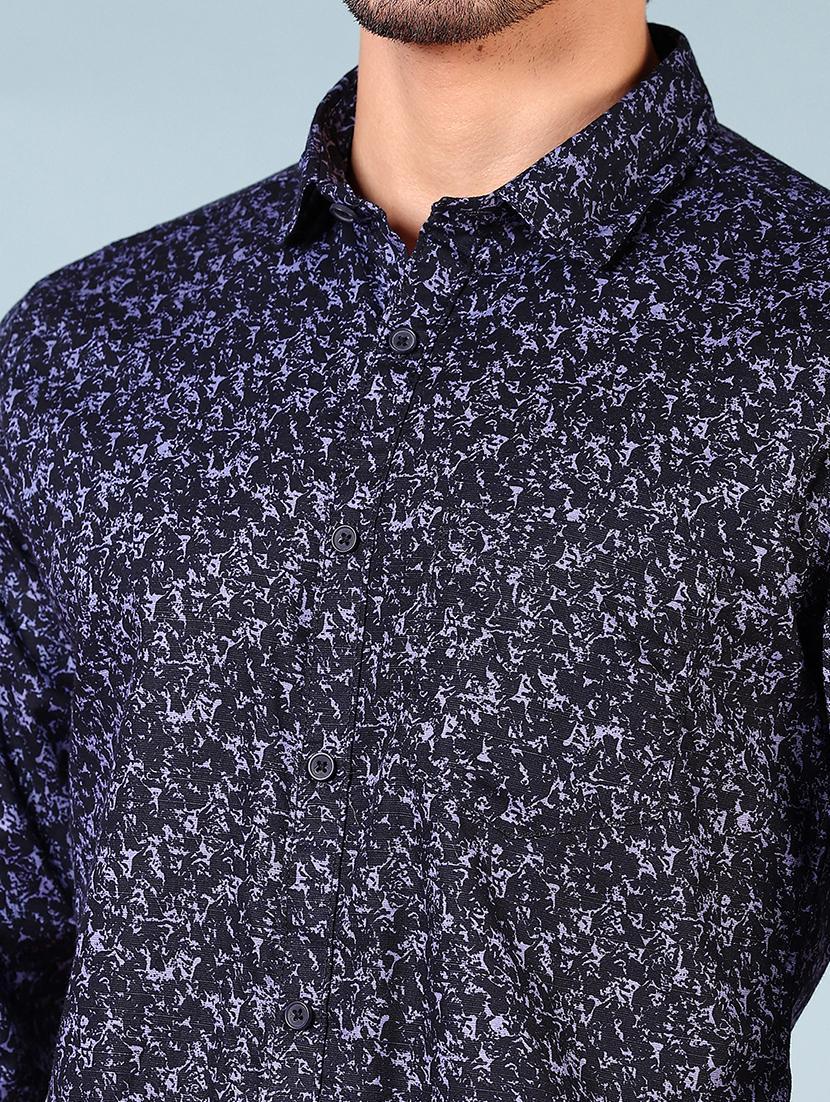men printed long sleeve regular fit casual shirt - 21765901 - Standard Image - 5