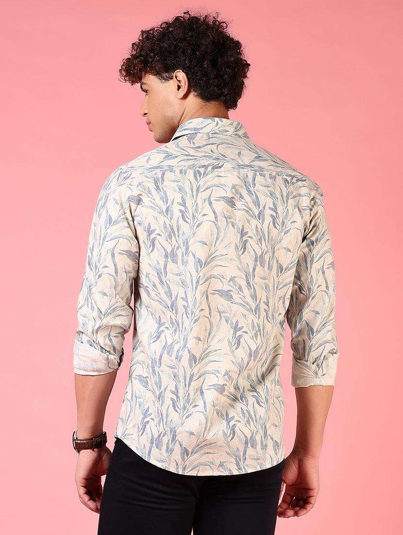 men printed long sleeve regular fit casual shirt - 21765924 -  Standard Image - 3