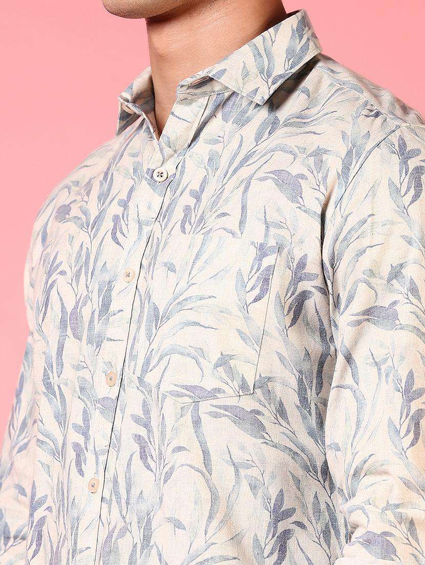 men printed long sleeve regular fit casual shirt - 21765924 -  Standard Image - 5