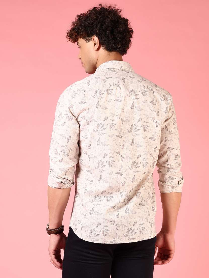 men printed long sleeve regular fit casual shirt - 21765925 -  Standard Image - 3