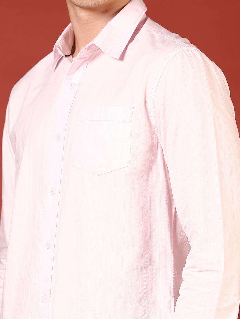 men self design long sleeve regular fit casual shirt - 21765928 -  Standard Image - 5