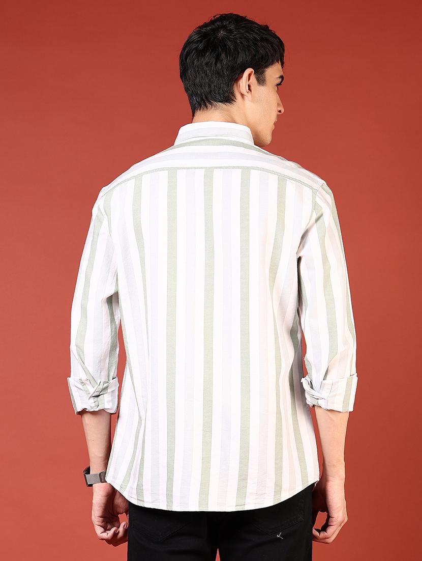 men long sleeves striped casual shirt - 21765932 - Standard Image - 3