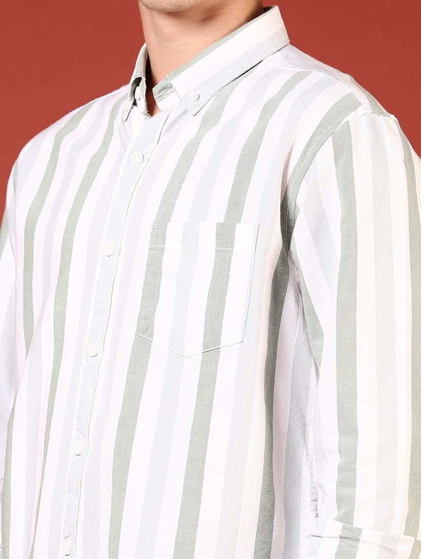 men long sleeves striped casual shirt - 21765932 - Standard Image - 5