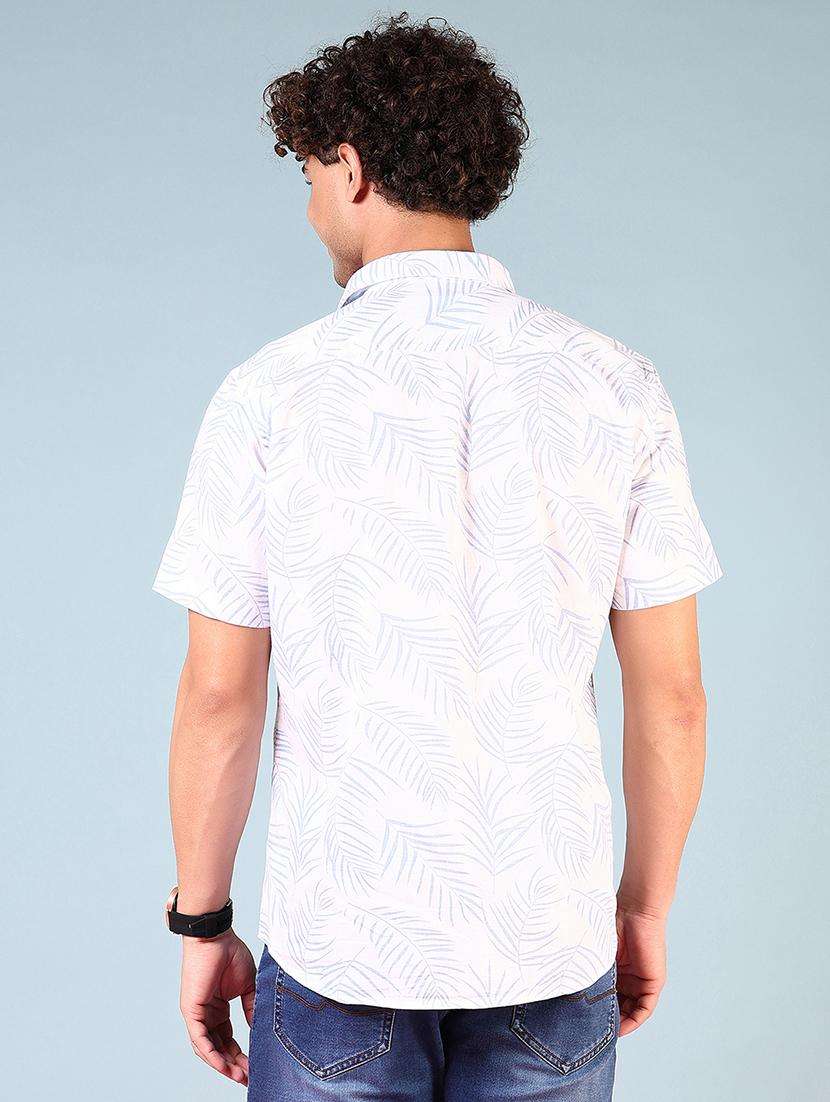 men printed short sleeve regular fit casual shirt - 21765934 -  Standard Image - 3