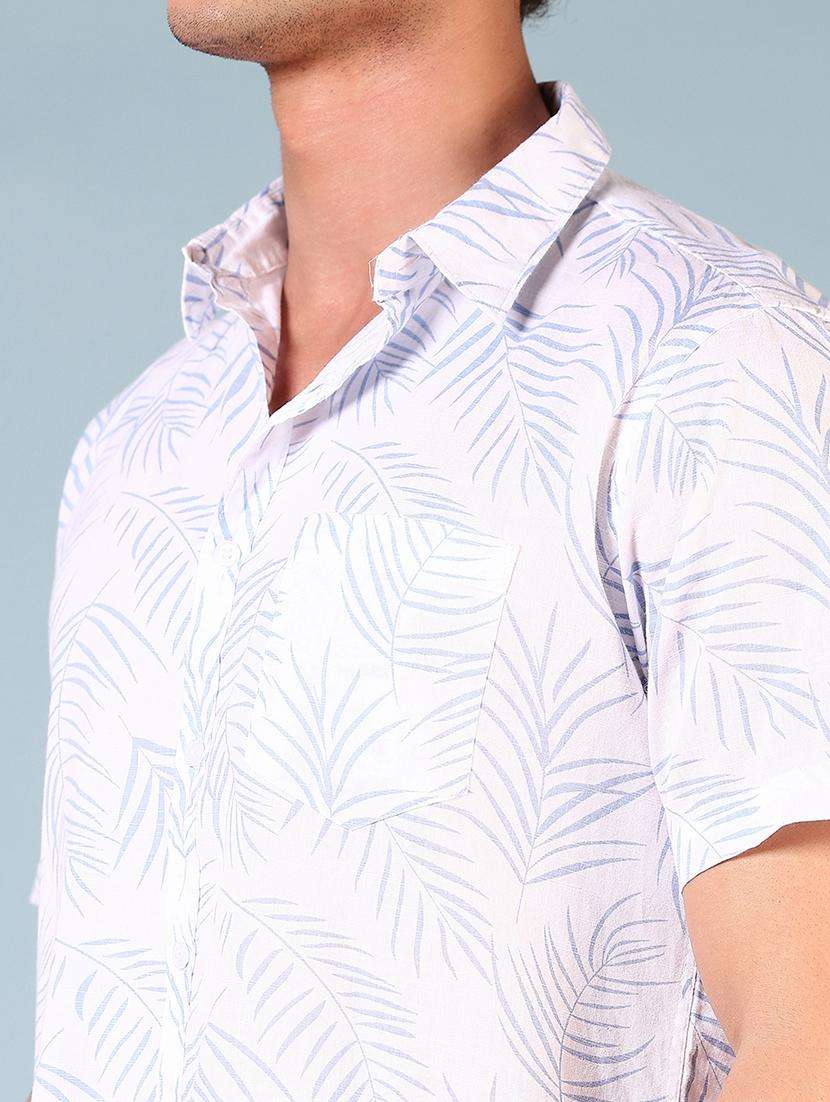 men printed short sleeve regular fit casual shirt - 21765934 -  Standard Image - 5