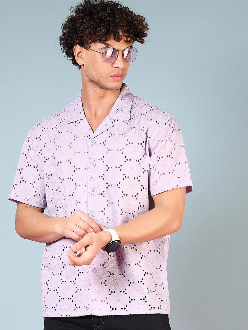 men self design short sleeve regular fit casual shirt - 21765938 - Zoom Image - 0