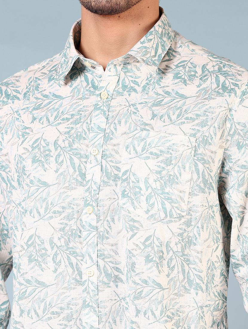 men printed long sleeve regular fit casual shirt - 21765941 - Standard Image - 5