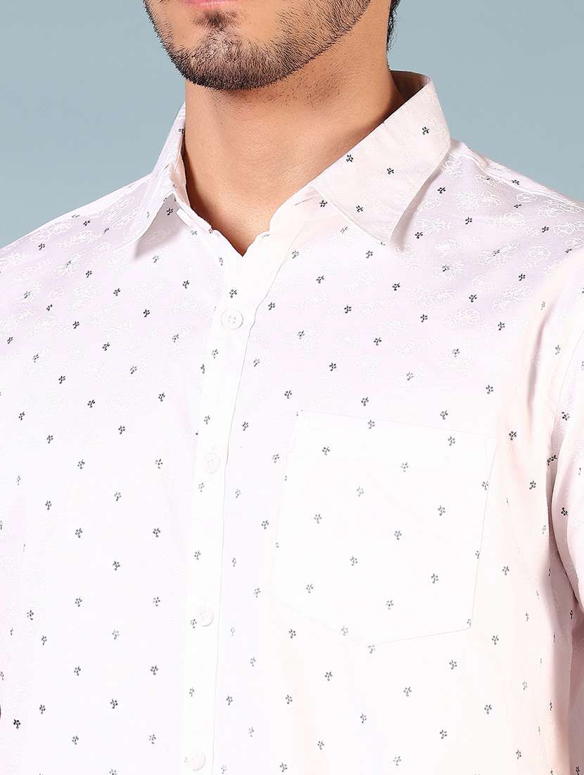men printed short sleeve regular fit casual shirt - 21765944 -  Standard Image - 5