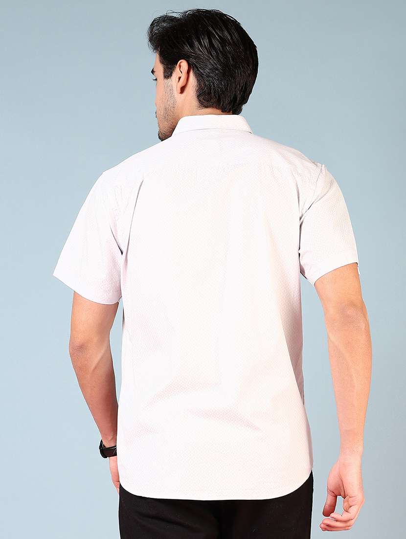 men printed short sleeve regular fit casual shirt - 21765946 -  Standard Image - 3