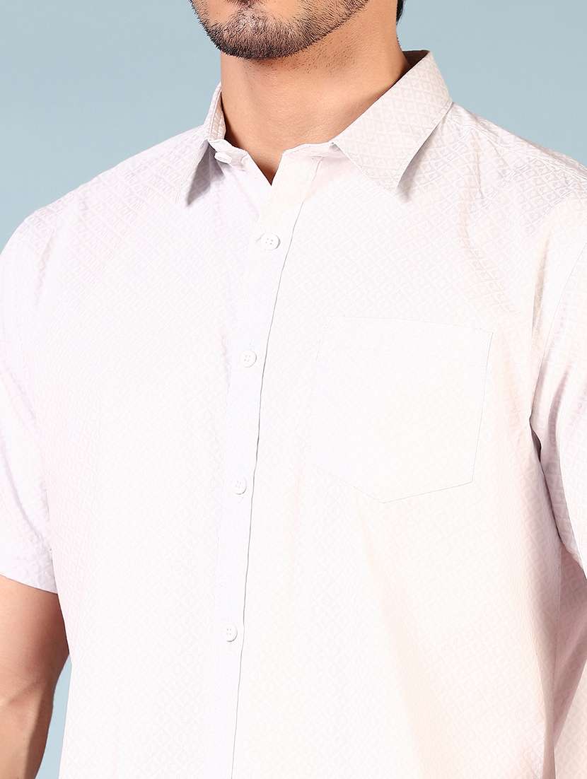 men printed short sleeve regular fit casual shirt - 21765946 -  Standard Image - 5