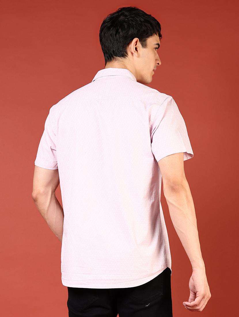 men printed short sleeve regular fit casual shirt - 21765948 -  Standard Image - 3