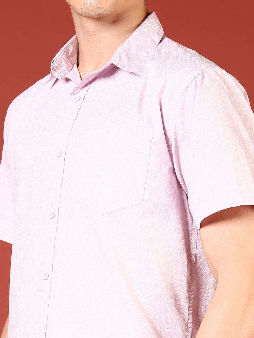 men printed short sleeve regular fit casual shirt - 21765948 -  Standard Image - 5