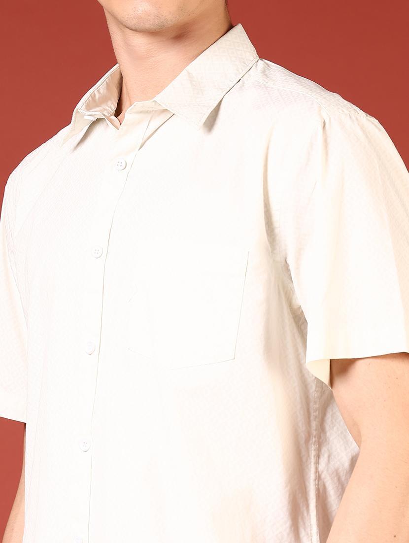 men printed short sleeve regular fit casual shirt - 21765949 - Standard Image - 5