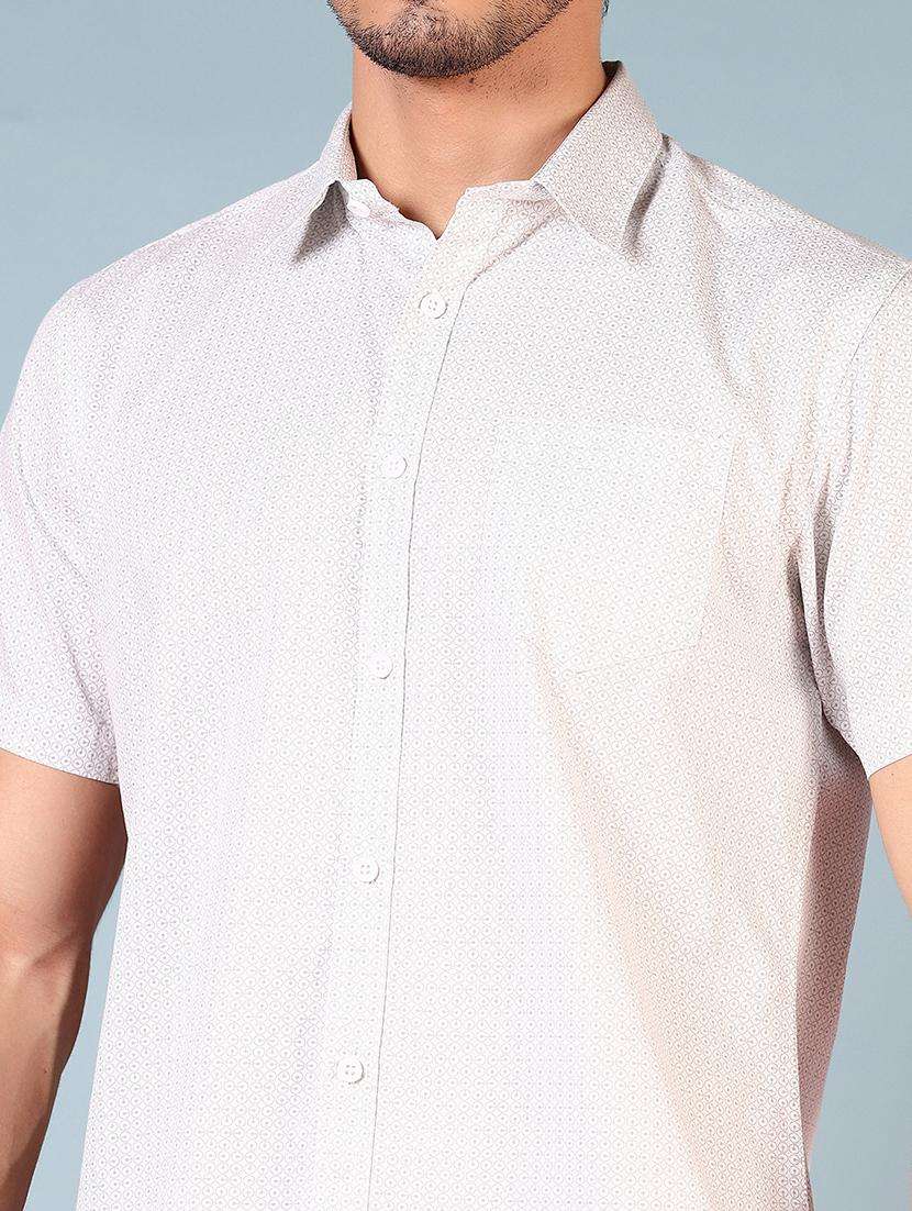 men printed short sleeve regular fit casual shirt - 21765950 -  Standard Image - 5
