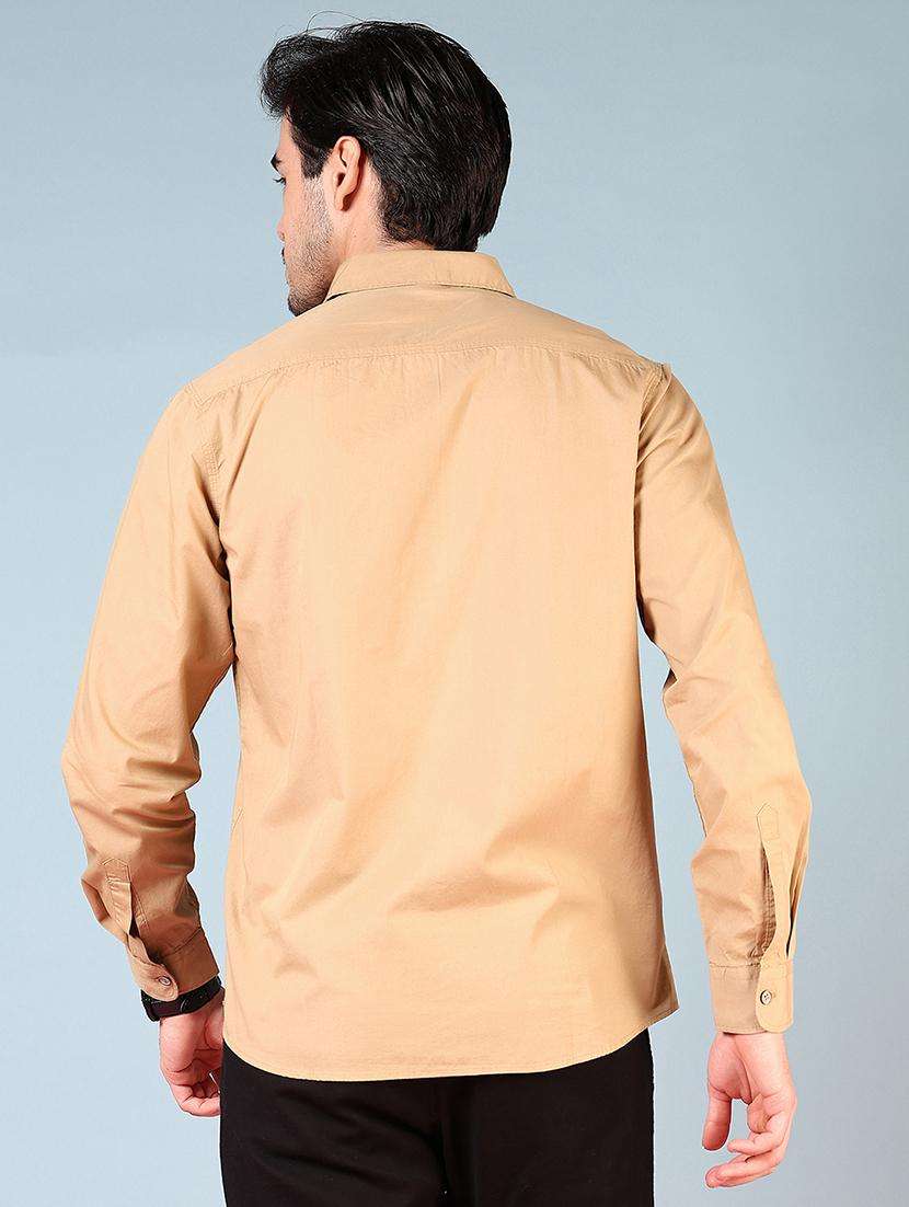 men solid long sleeve regular fit casual shirt - 21765955 -  Standard Image - 3