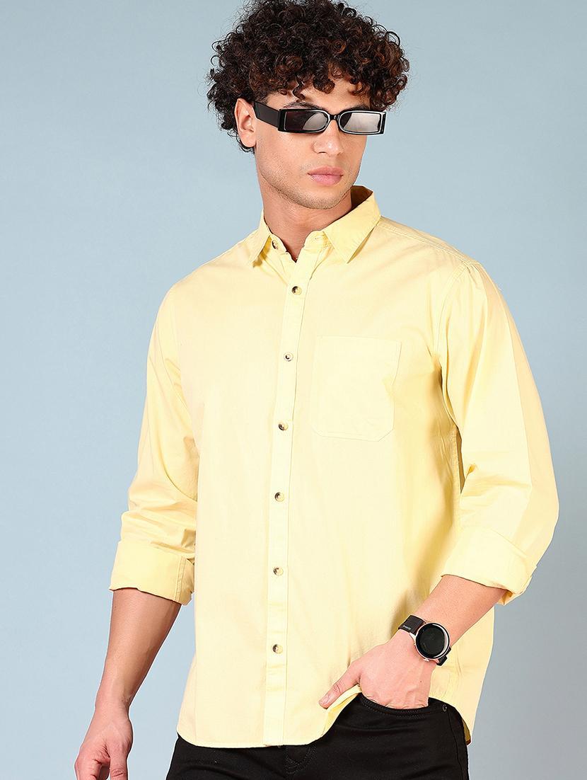 men solid long sleeve regular fit shirt - 21765956 -  Zoom Image - 0