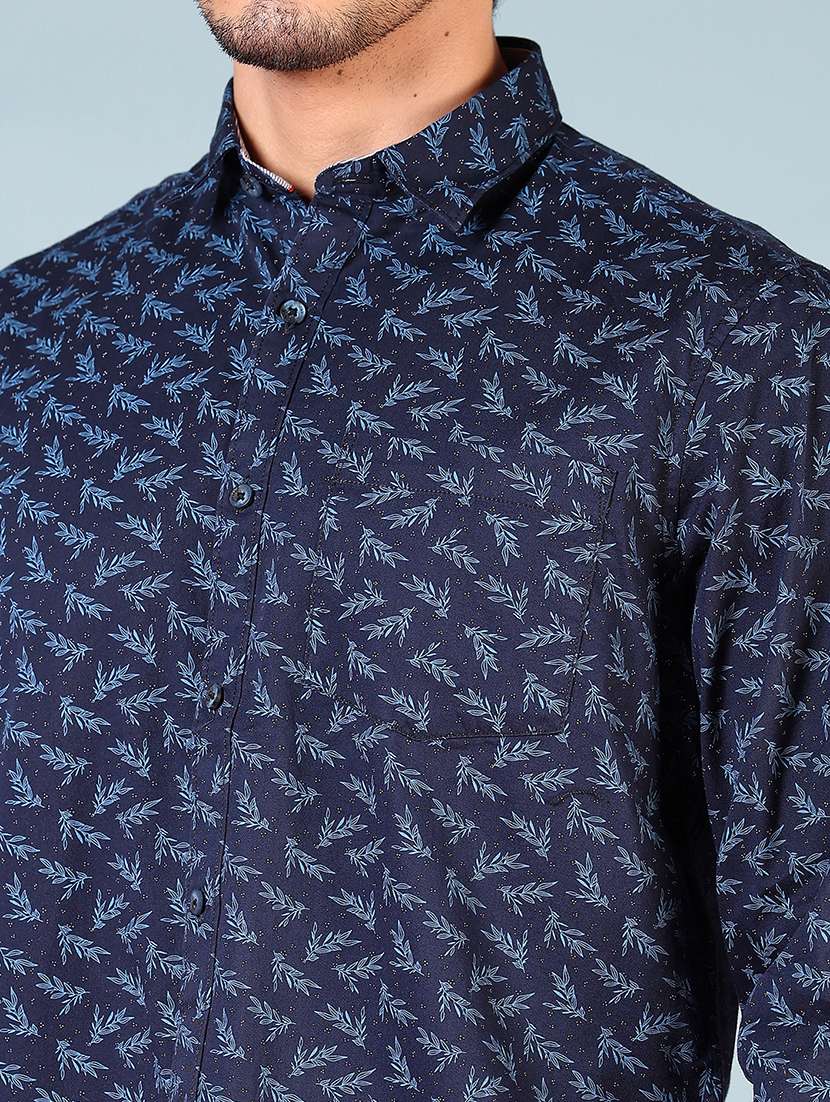 men printed long sleeve regular fit casual shirt - 21765964 -  Standard Image - 5