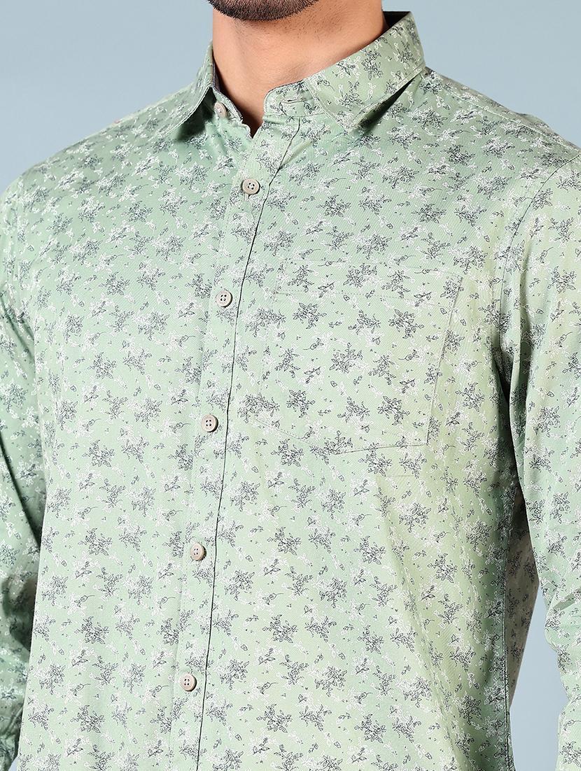 men printed long sleeve regular fit shirt - 21765965 - Standard Image - 5