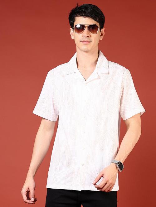 men printed short sleeve regular fit casual shirt - 21765969 - Standard Image - 0