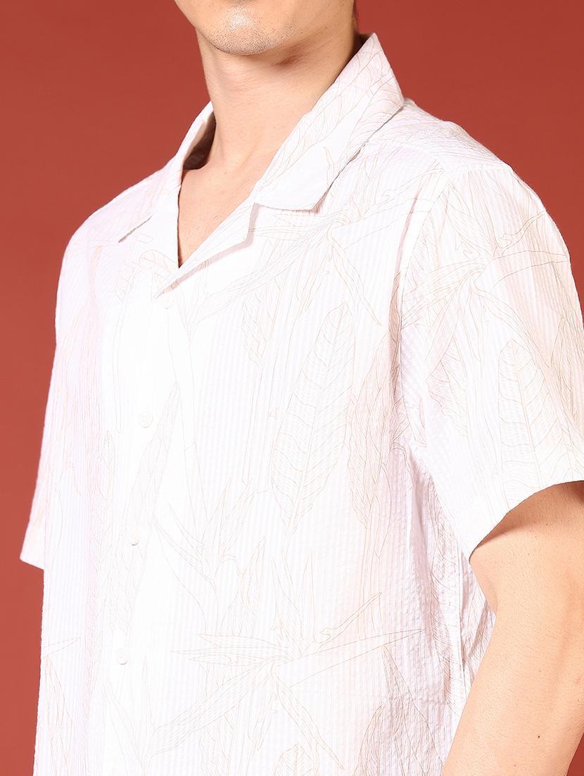 men printed short sleeve regular fit casual shirt - 21765969 - Standard Image - 5