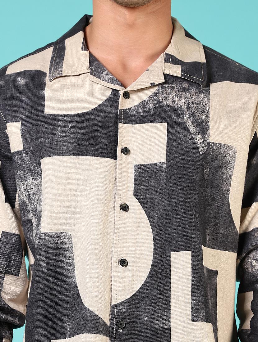men printed collared long sleeves casual shirt - 21765982 - Standard Image - 5