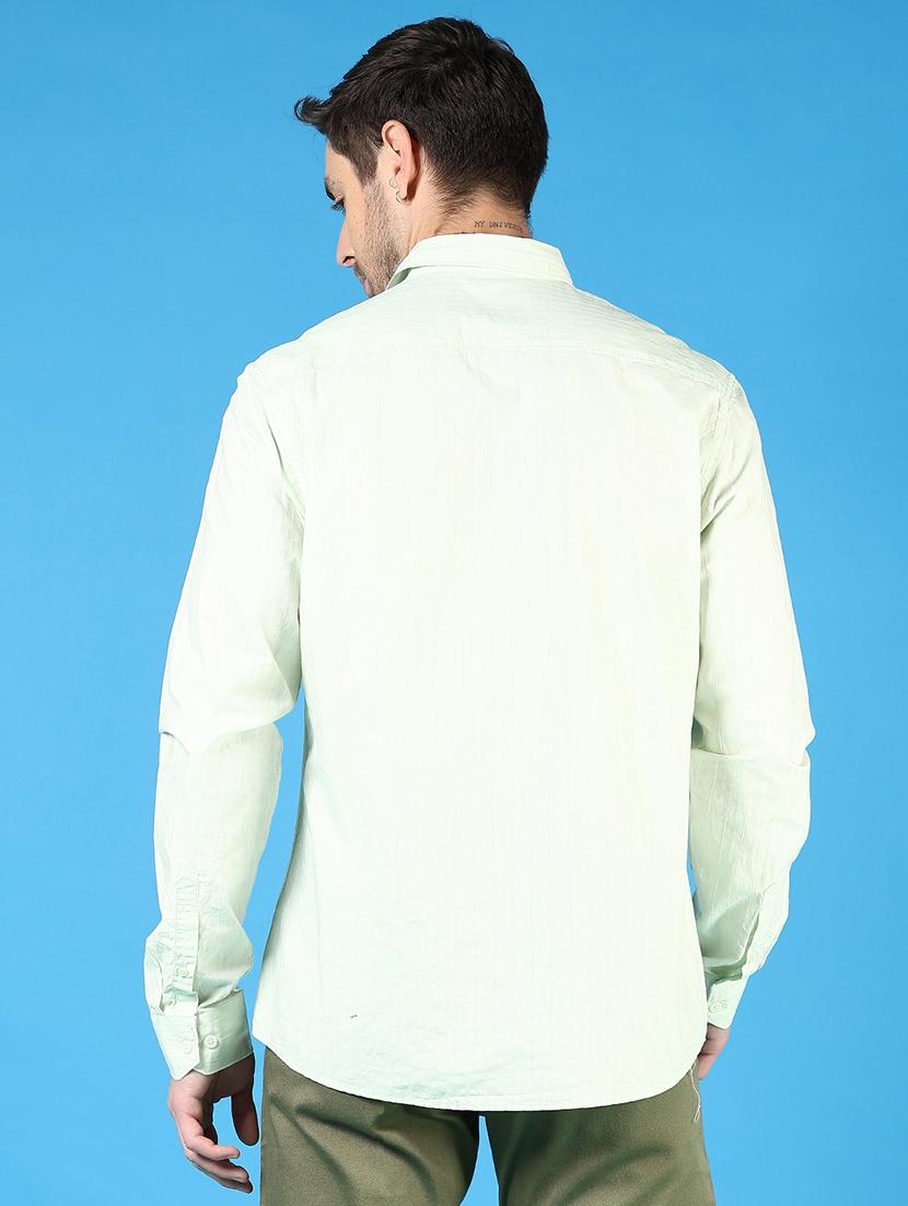 men solid collared long sleeves casual shirt - 21765984 - Standard Image - 3