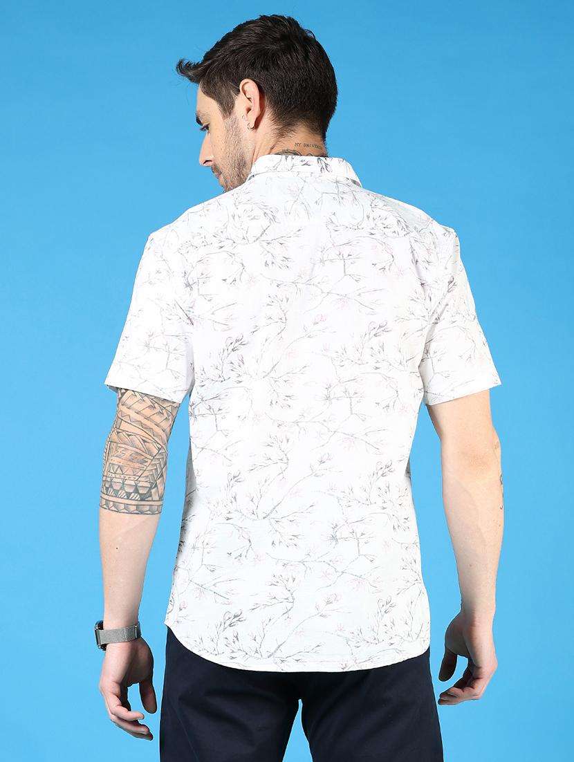 men printed short sleeve regular fit casual shirt - 21765985 -  Standard Image - 3
