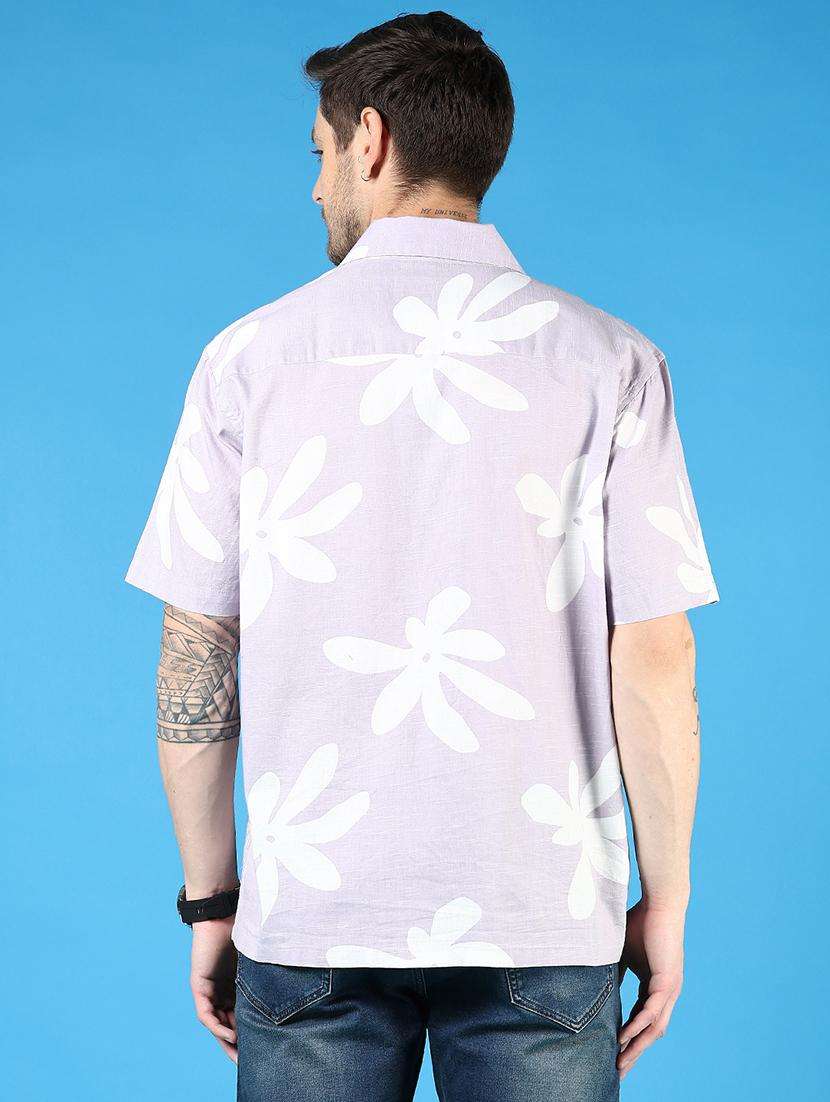men printed short sleeve regular fit casual shirt - 21765986 -  Standard Image - 3