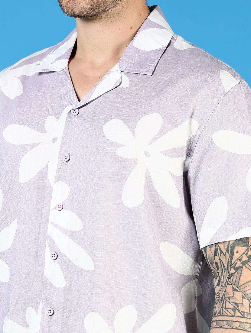 men printed short sleeve regular fit casual shirt - 21765986 -  Standard Image - 5