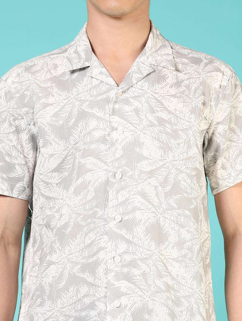 men printed short sleeve regular fit casual shirt - 21765990 -  Standard Image - 5