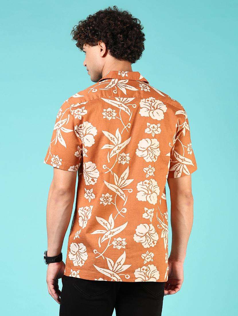 men printed short sleeve regular fit casual shirt - 21765995 -  Standard Image - 3