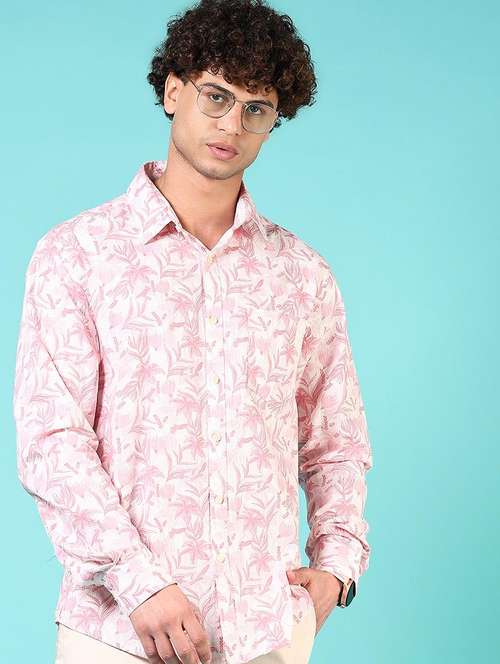 men printed long sleeve regular fit shirt - 21765996 - Standard Image - 0