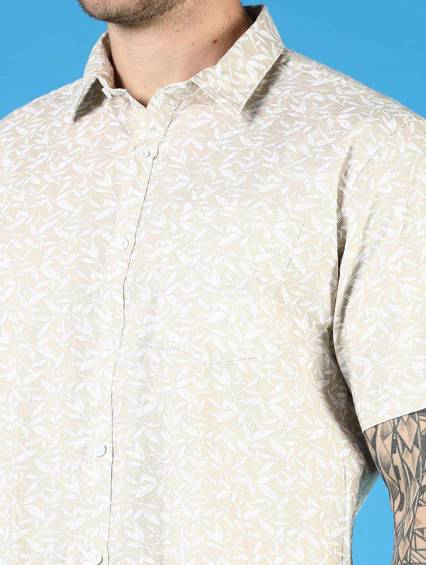 men printed short sleeve regular fit casual shirt - 21765998 -  Standard Image - 5