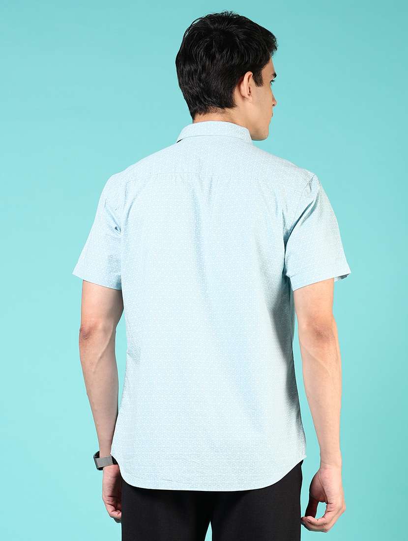 men printed short sleeve regular fit casual shirt - 21766000 -  Standard Image - 3