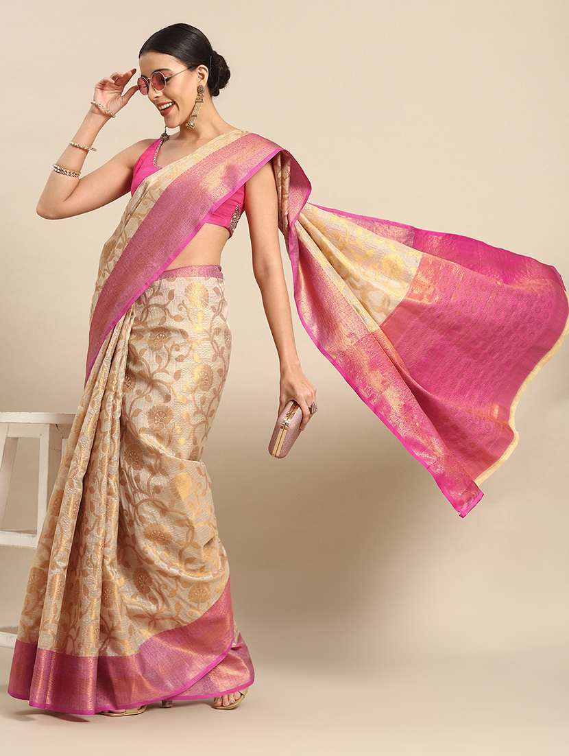 women self design bordered saree with blouse - 21766159 -  Zoom Image - 0