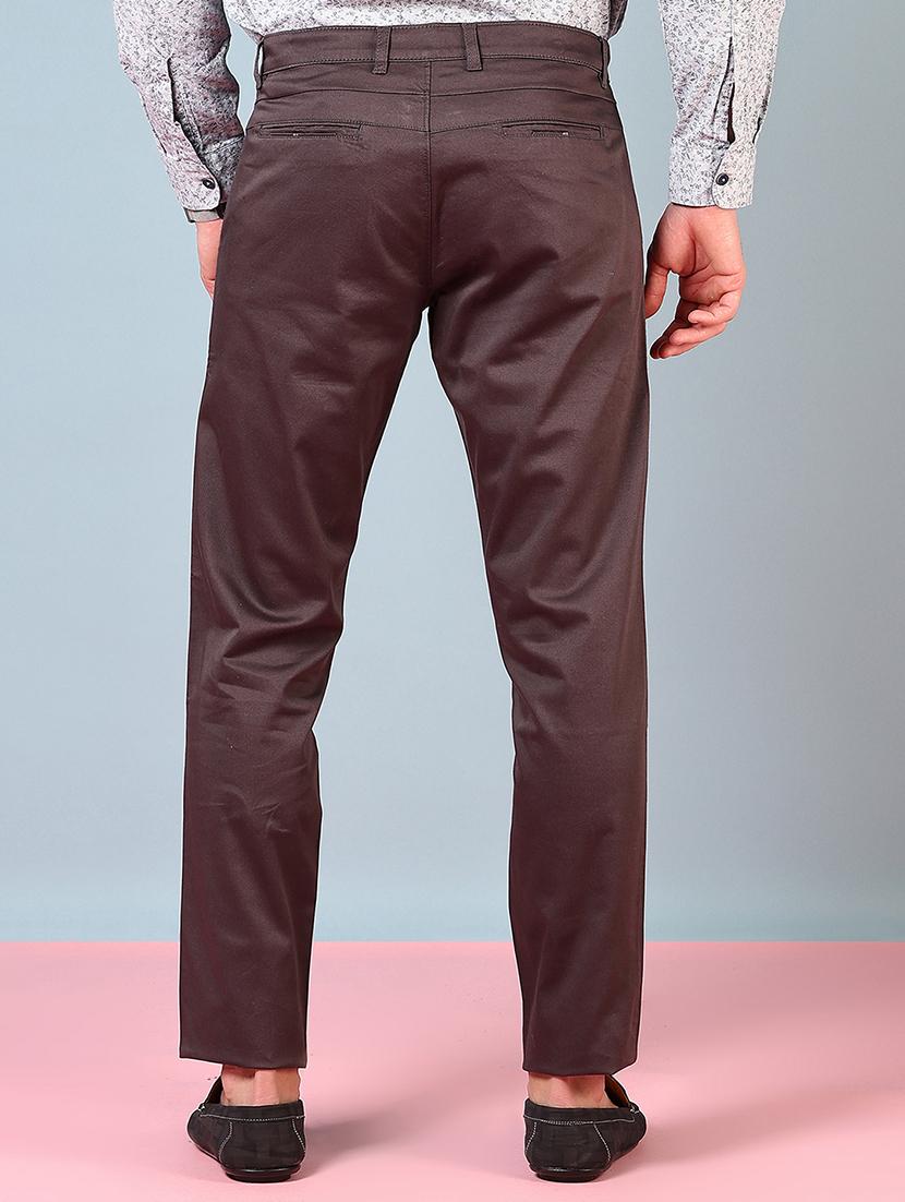 men solid mid rise flat front chinos - 21766228 - Standard Image - 3