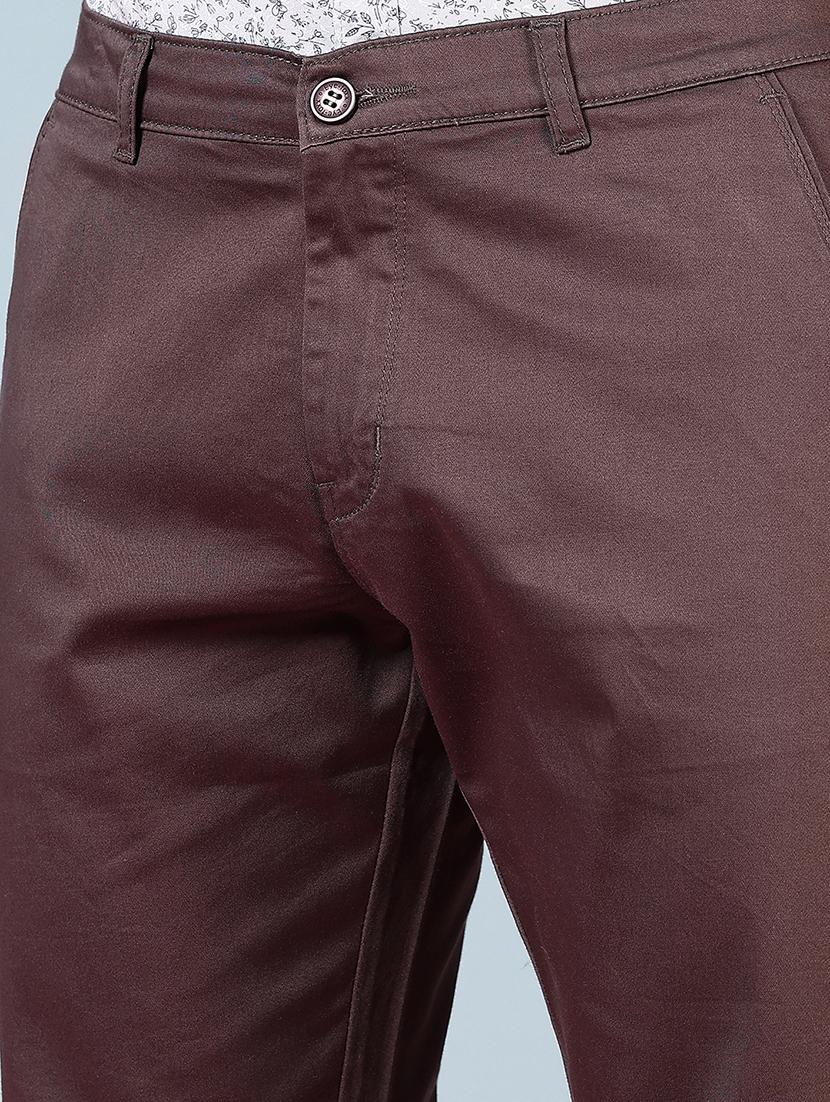 men solid mid rise flat front chinos - 21766228 - Standard Image - 5