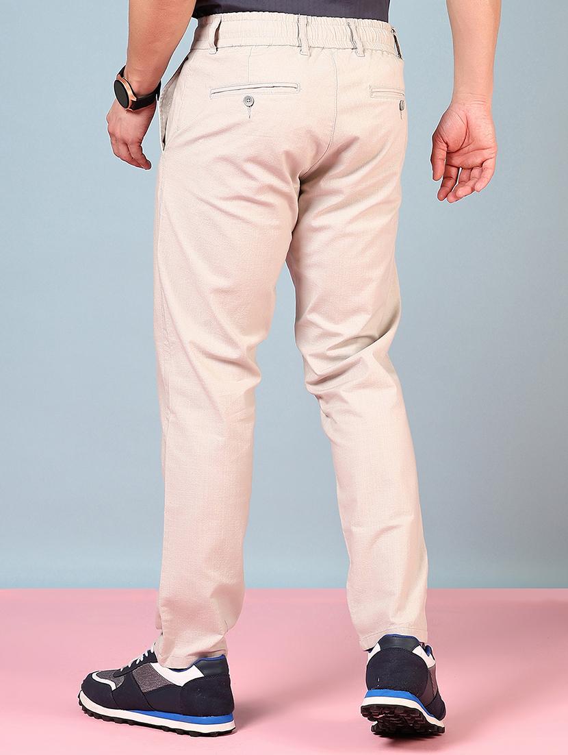 men solid mid rise flat front chinos - 21766234 - Standard Image - 3