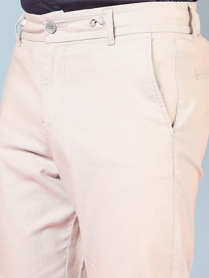 men solid mid rise flat front chinos - 21766234 - Standard Image - 5